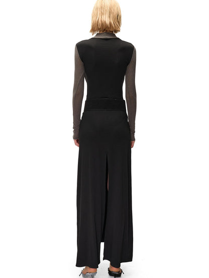 NORTH NODE Ruched Spliced High Stretch Slim Fit Women&