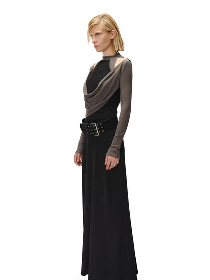 NORTH NODE Ruched Spliced High Stretch Slim Fit Women&