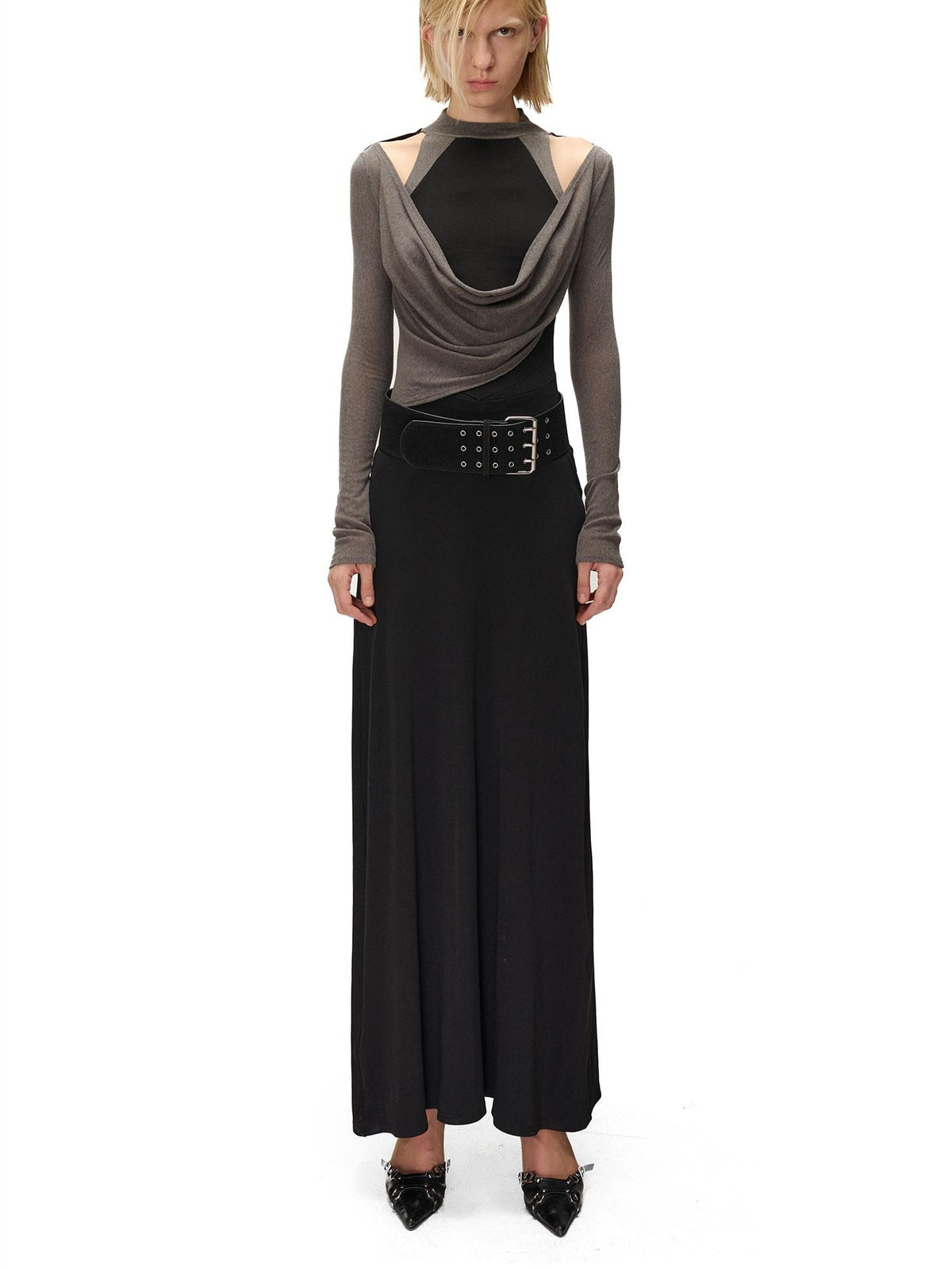 NORTH NODE Ruched Spliced High Stretch Slim Fit Women&