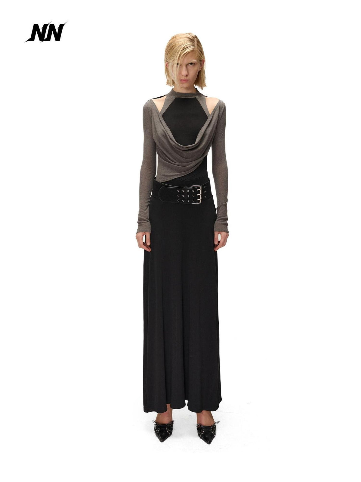 NORTH NODE Ruched Spliced High Stretch Slim Fit Women&