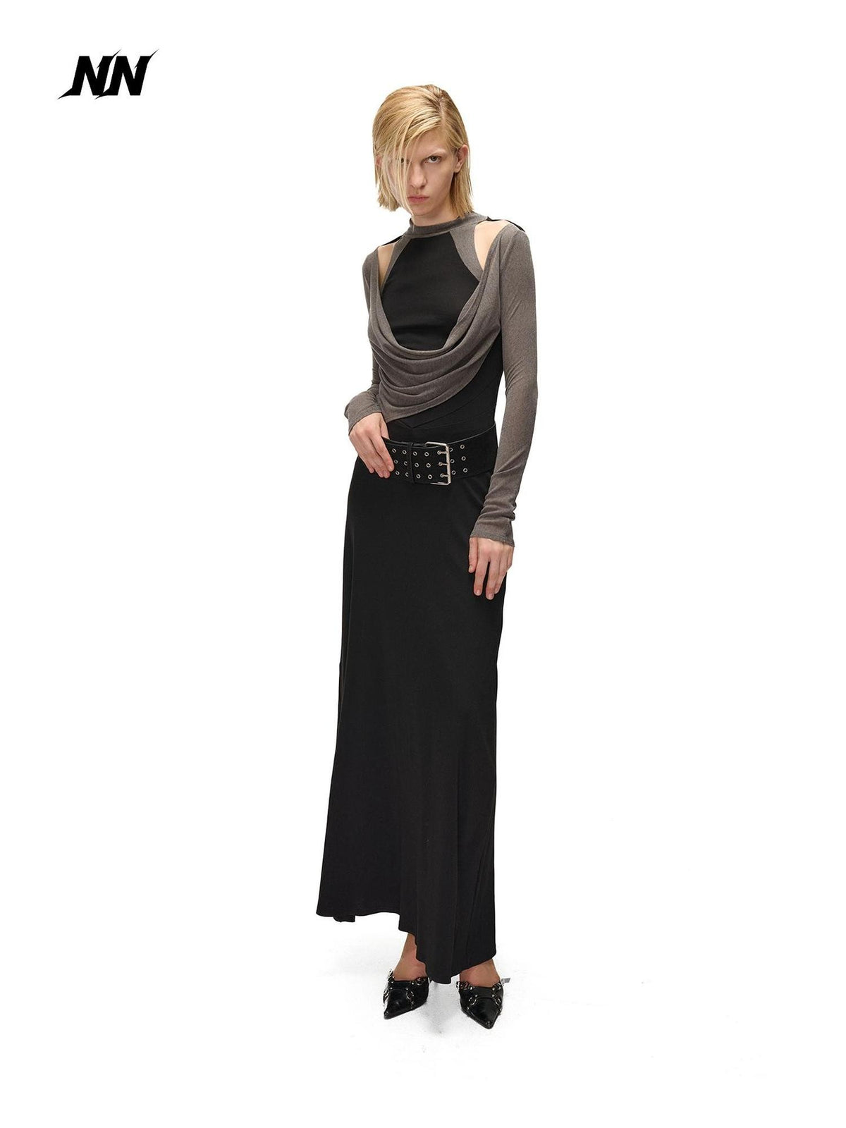 NORTH NODE Ruched Spliced High Stretch Slim Fit Women&