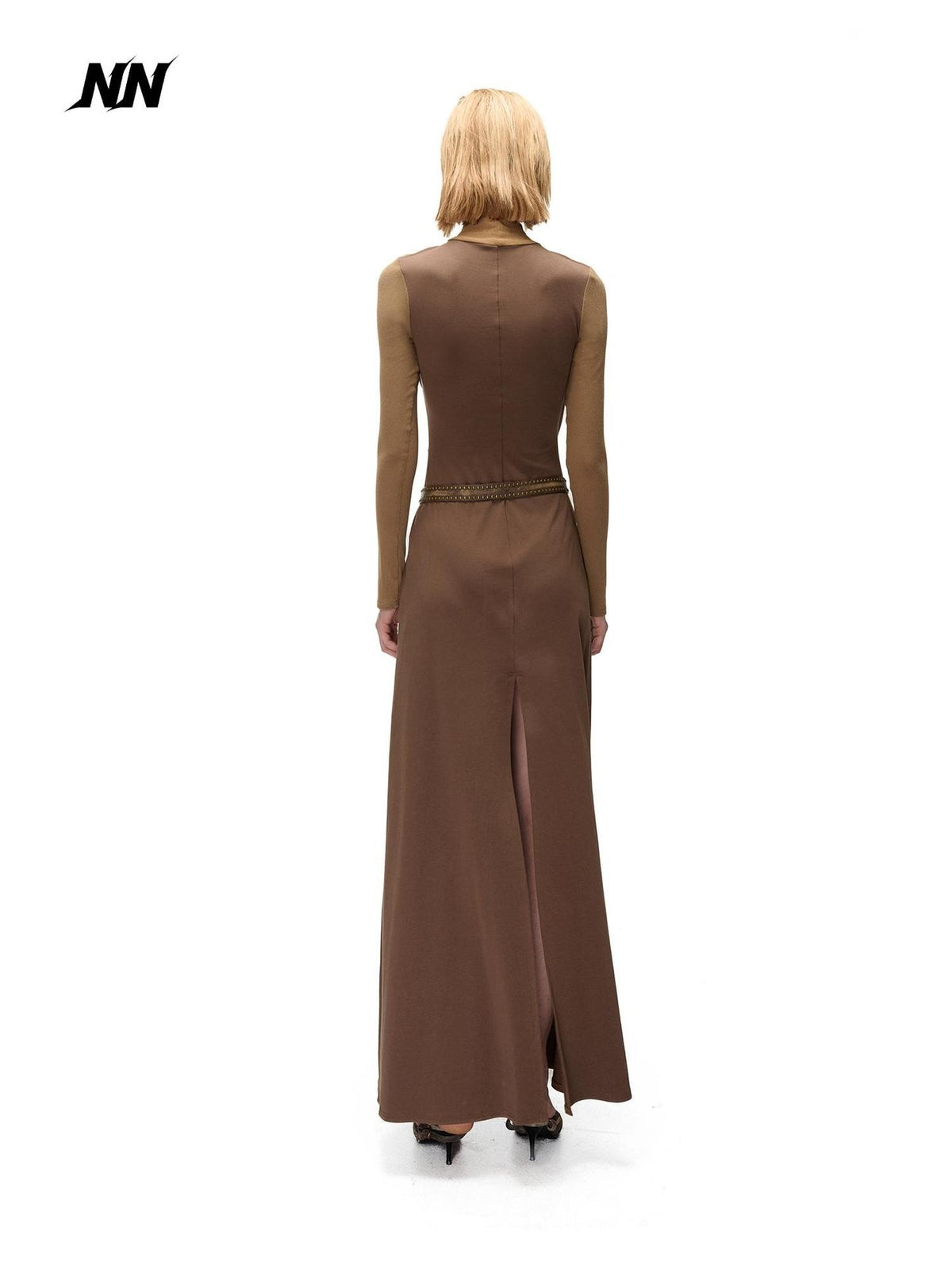 NORTH NODE Ruched Spliced High Stretch Slim Fit Women&