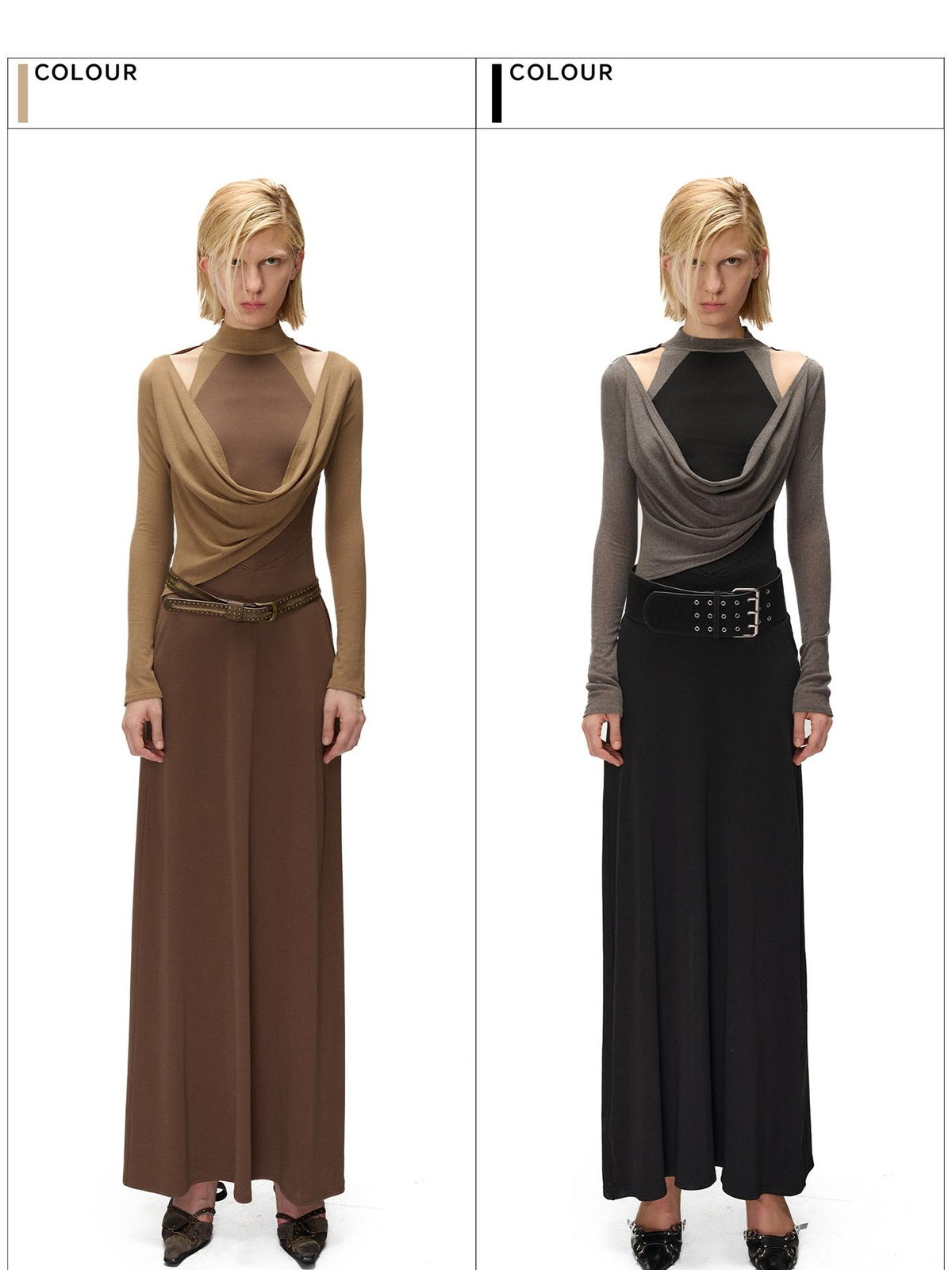 NORTH NODE Ruched Spliced High Stretch Slim Fit Women&