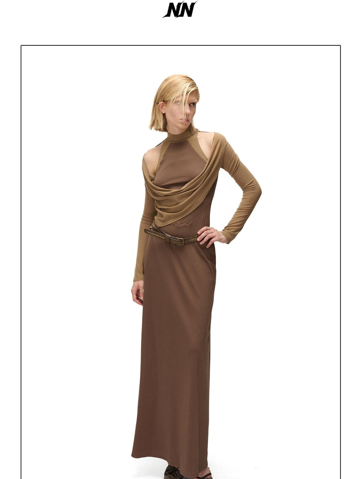 NORTH NODE Ruched Spliced High Stretch Slim Fit Women&