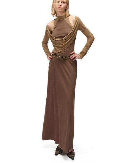 NORTH NODE Ruched Spliced High Stretch Slim Fit Women&