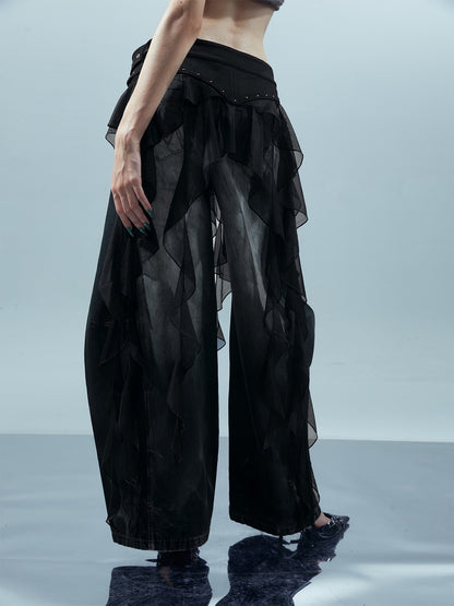 NORTH_NODE_Ruffled_Patchwork_Peplum_Mid_Waist_Women&