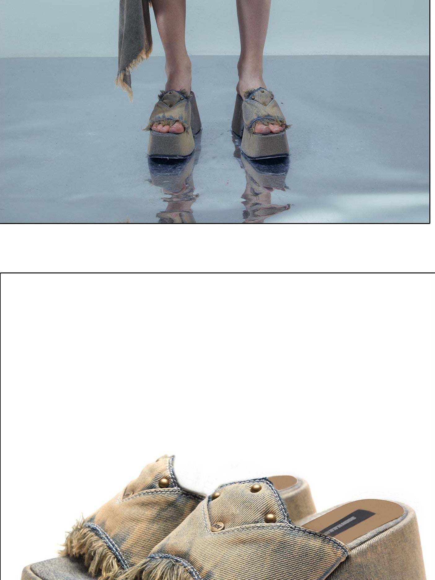 NORTH NODE Rust Wash Distressed Frayed Edge Women&