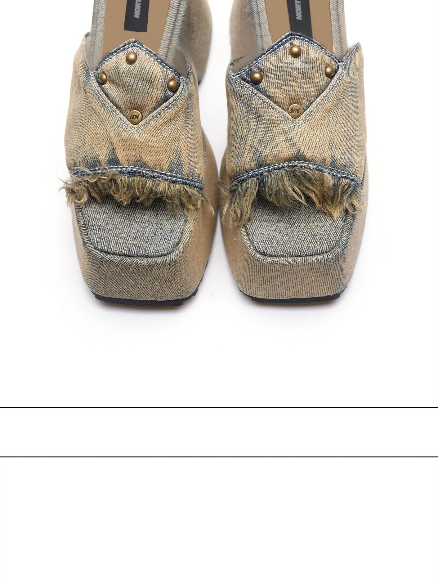 NORTH NODE Rust Wash Distressed Frayed Edge Women&