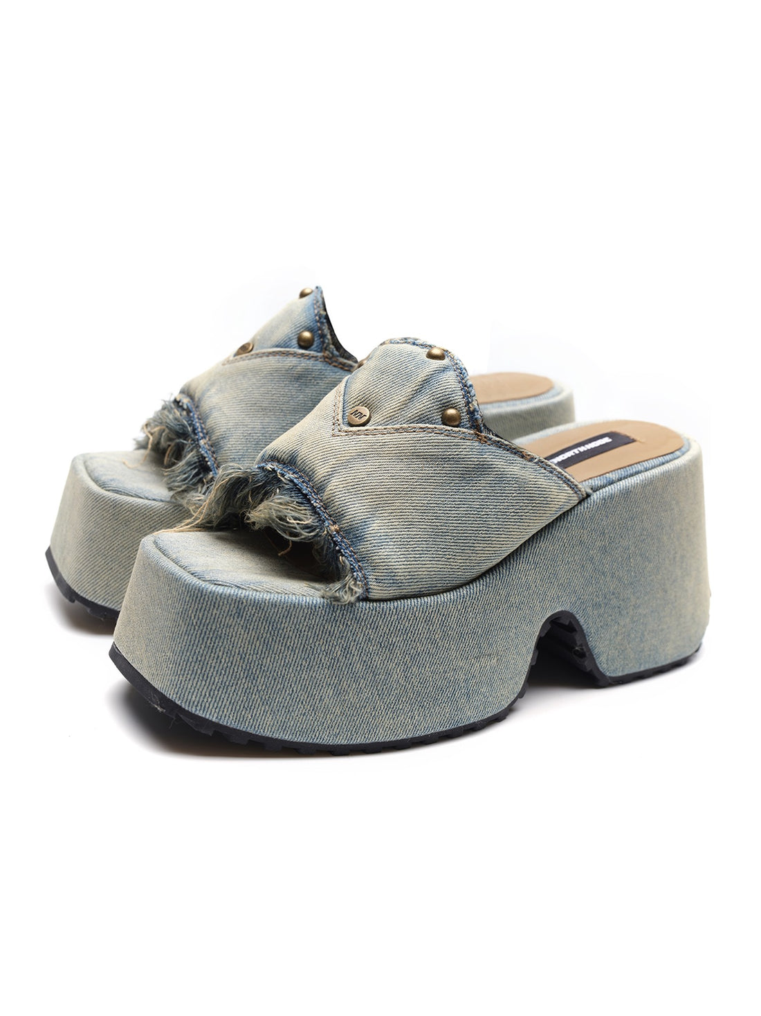 NORTH NODE Rust Wash Distressed Frayed Edge Women&