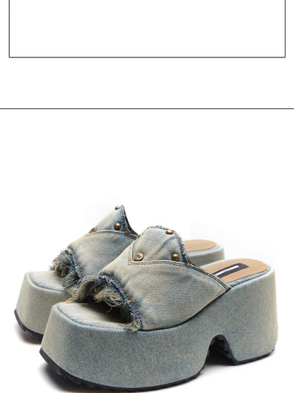 NORTH NODE Rust Wash Distressed Frayed Edge Women&