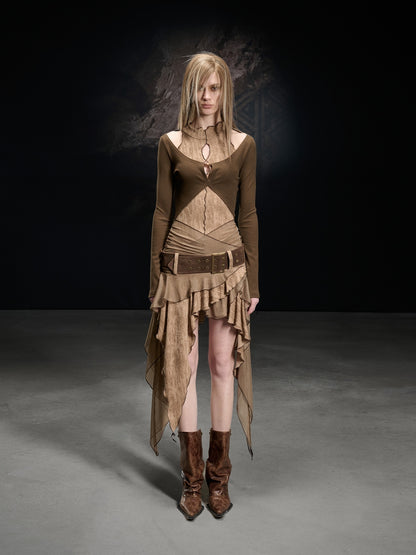 NORTH_NODE_Sand_Sea_Ruffle_Beaded_Cutout_Asymmetric_Women&