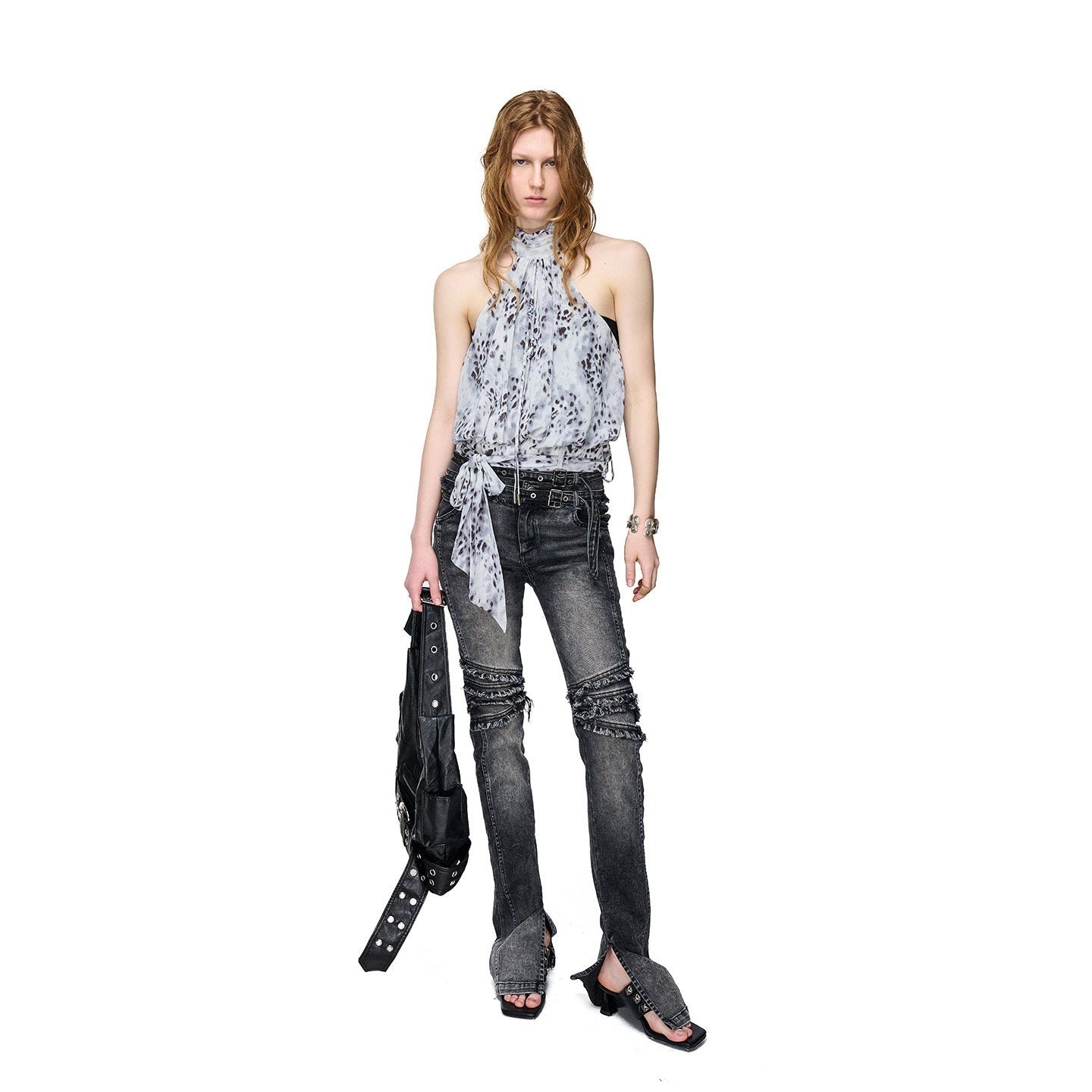 NORTH_NODE_Sheer_Polka_Dot_Beaded_Ruched_Pleated_Women&