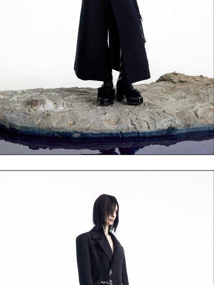 NORTH NODE Single Breasted Suit Collar Straight Cut Women&