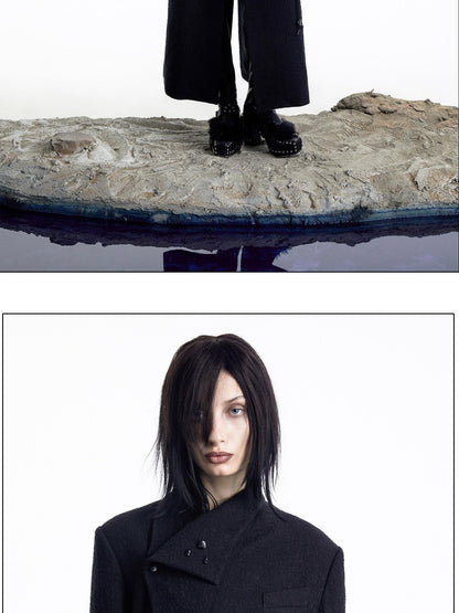 NORTH NODE Single Breasted Suit Collar Straight Cut Women&
