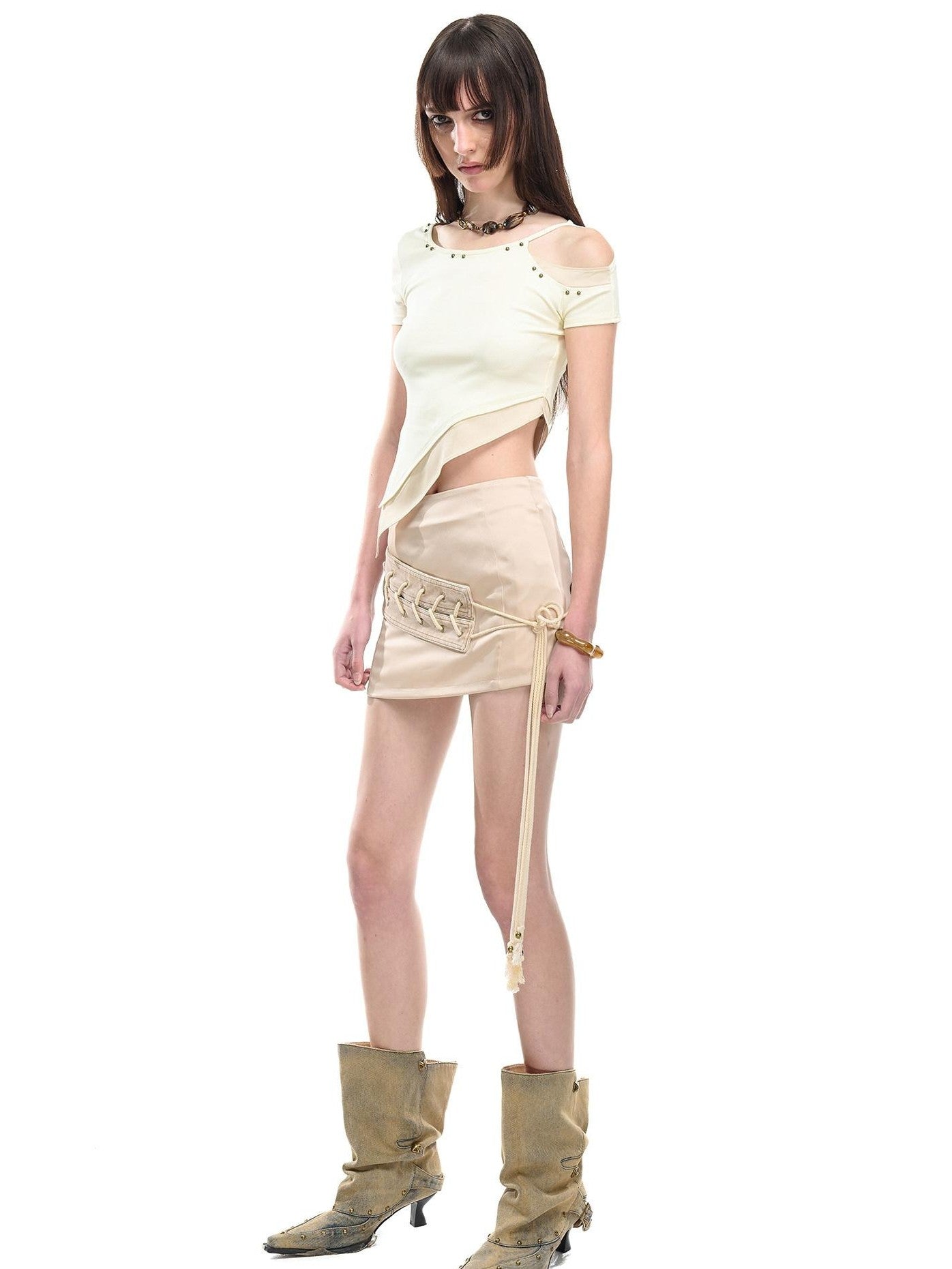 NORTH NODE Slanted Neck Off Shoulder Women&