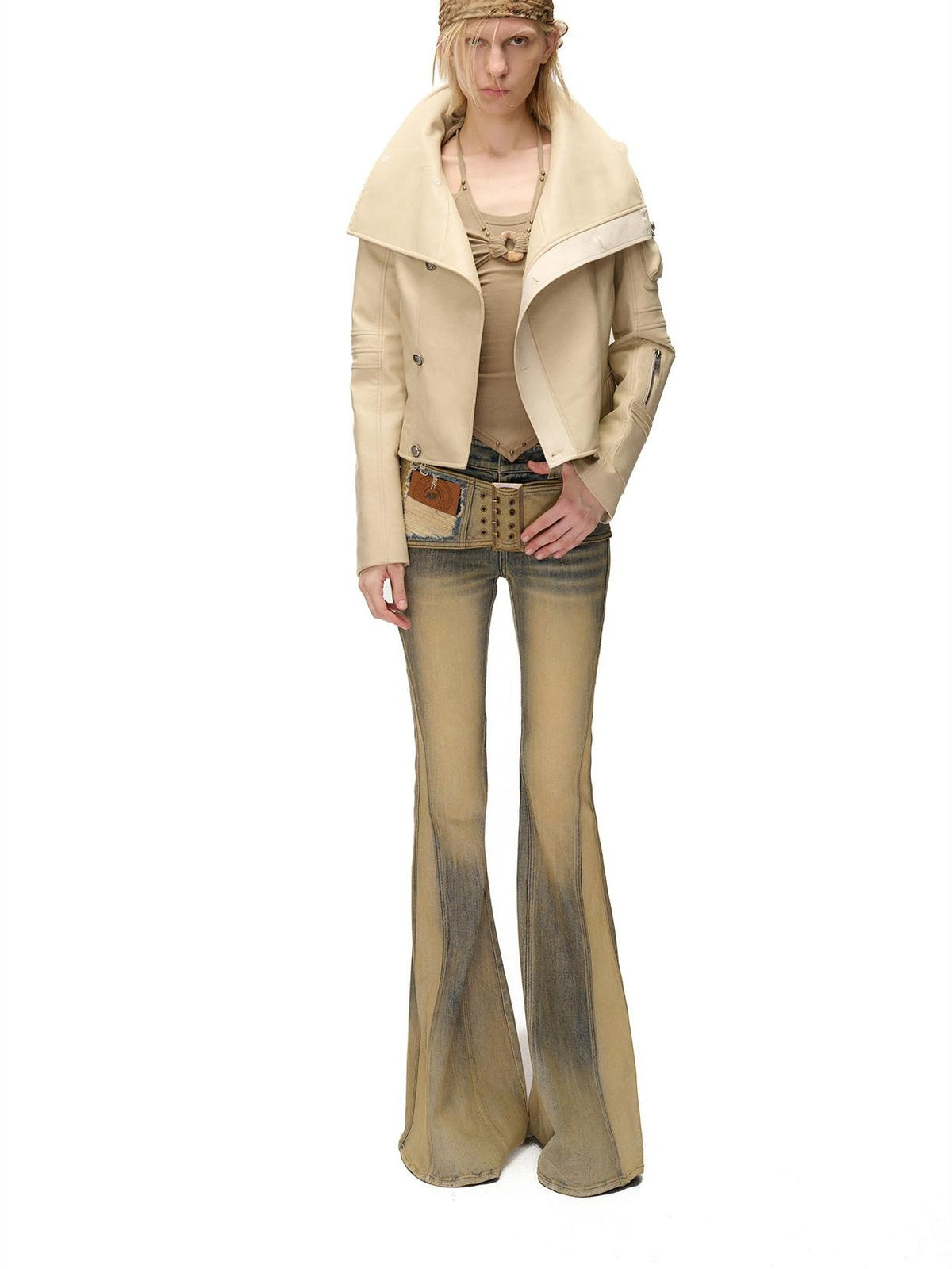NORTH NODE Slim Fit Spliced Utility Cropped Women&