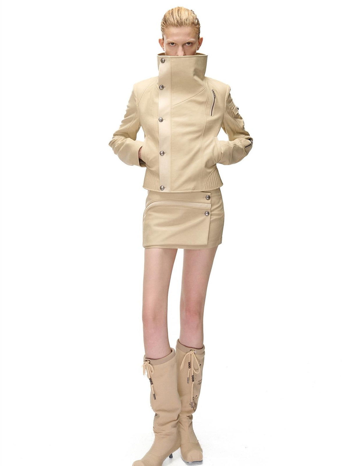NORTH NODE Slim Fit Spliced Utility Cropped Women&