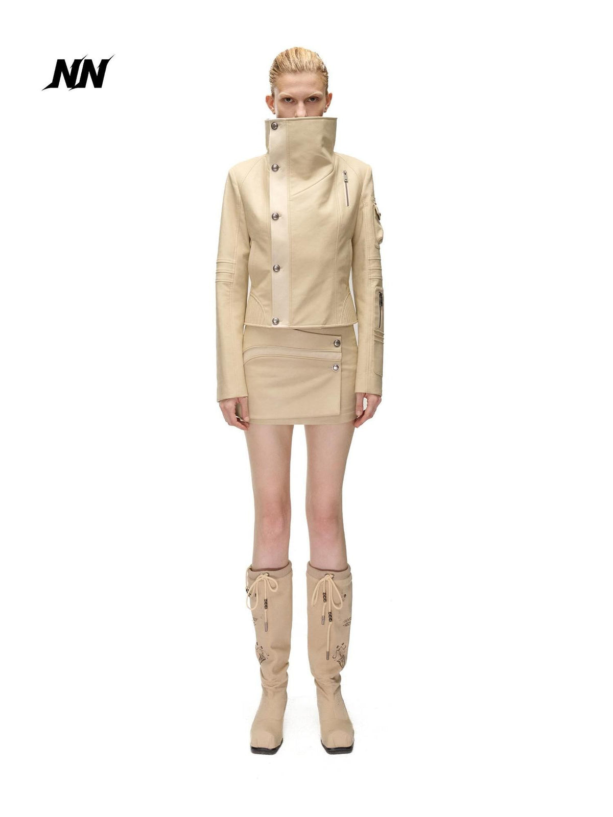 NORTH NODE Slim Fit Spliced Utility Cropped Women&
