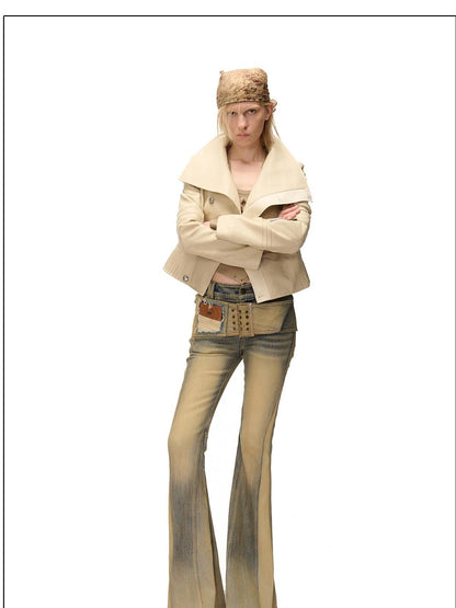NORTH NODE Slim Fit Spliced Utility Cropped Women&