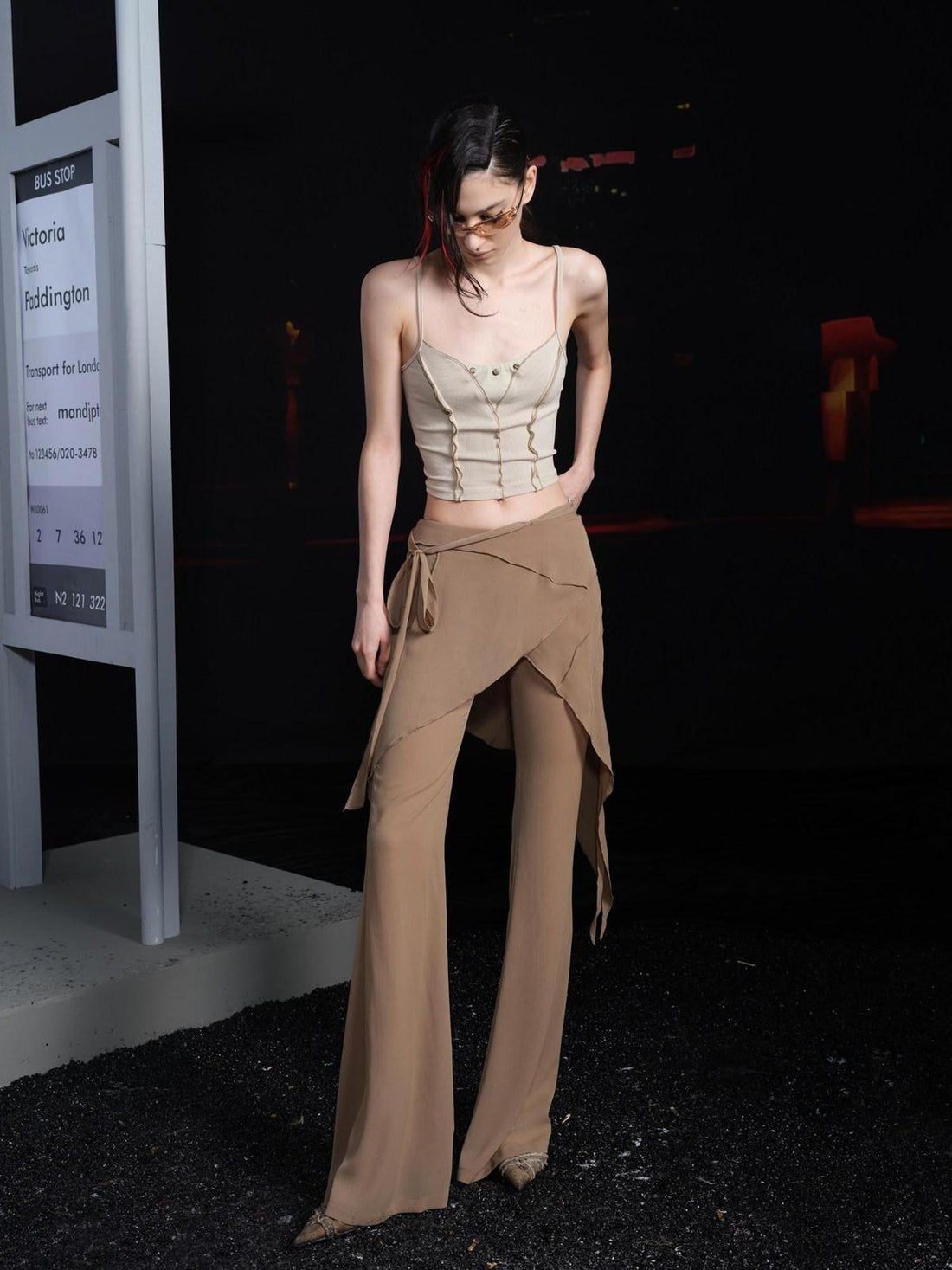NORTH NODE Slimming Asymmetric Ruffle Women&