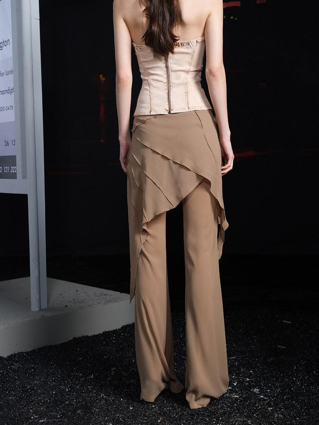 NORTH NODE Slimming Asymmetric Ruffle Women&