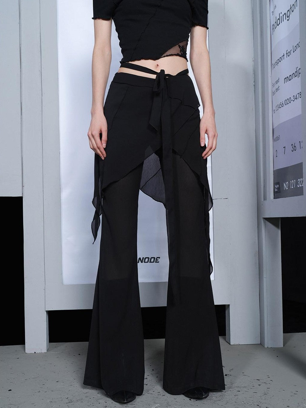 NORTH NODE Slimming Asymmetric Ruffle Women&