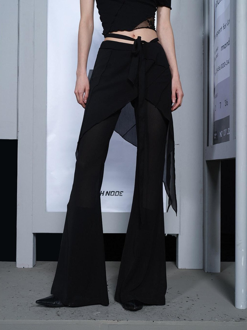 NORTH NODE Slimming Asymmetric Ruffle Women&