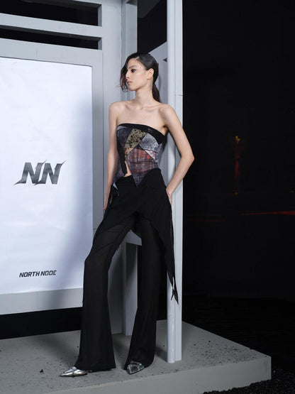 NORTH NODE Slimming Asymmetric Ruffle Women&