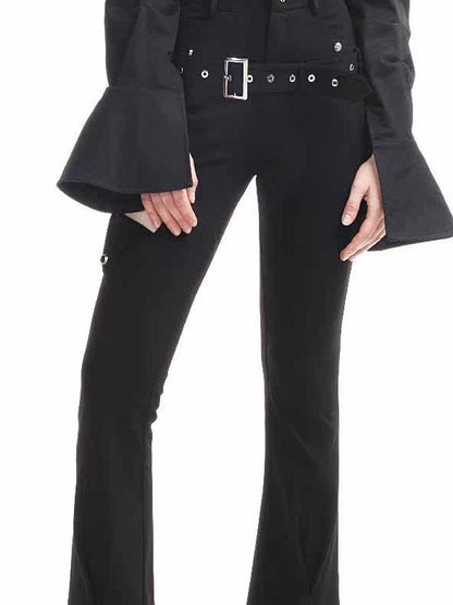 NORTH NODE Slimming High Waist Micro Flare Floor Length Women&
