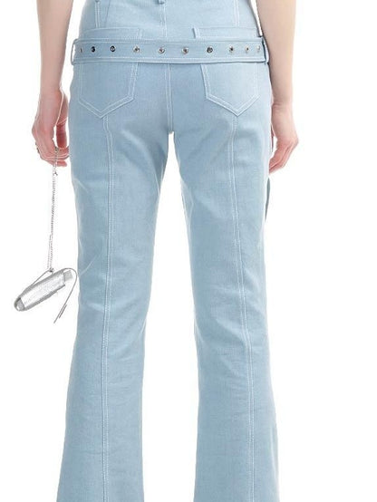 NORTH NODE Slimming High Waist Micro Flare Floor Length Women&