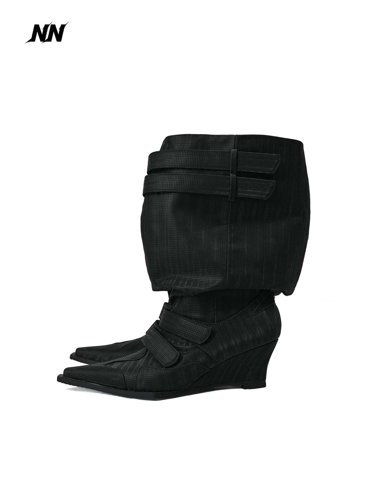 NORTH_NODE_Slouchy_Pointed_Toe_Wedge_Heel_Belt_Buckle_Women&