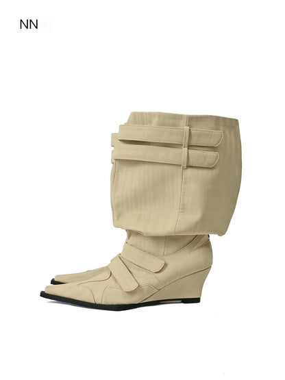 NORTH_NODE_Slouchy_Pointed_Toe_Wedge_Heel_Belt_Buckle_Women&
