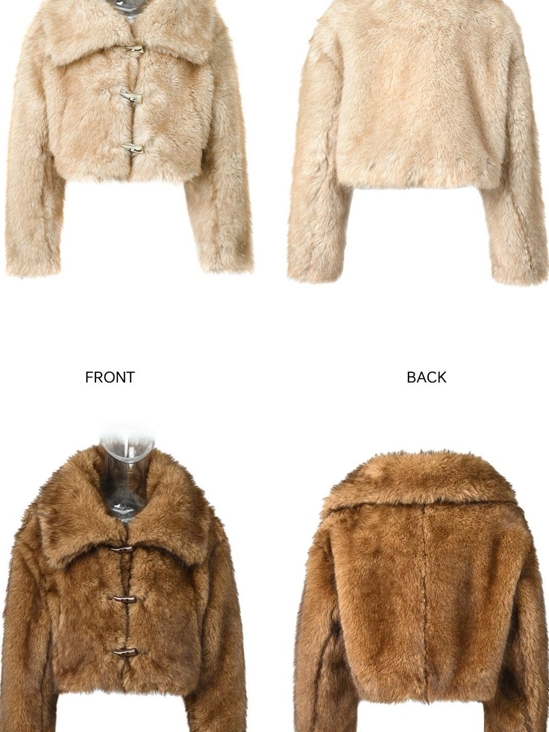 NORTH NODE Soft Twilight Large Lapel Faux Fur Polyester Women&