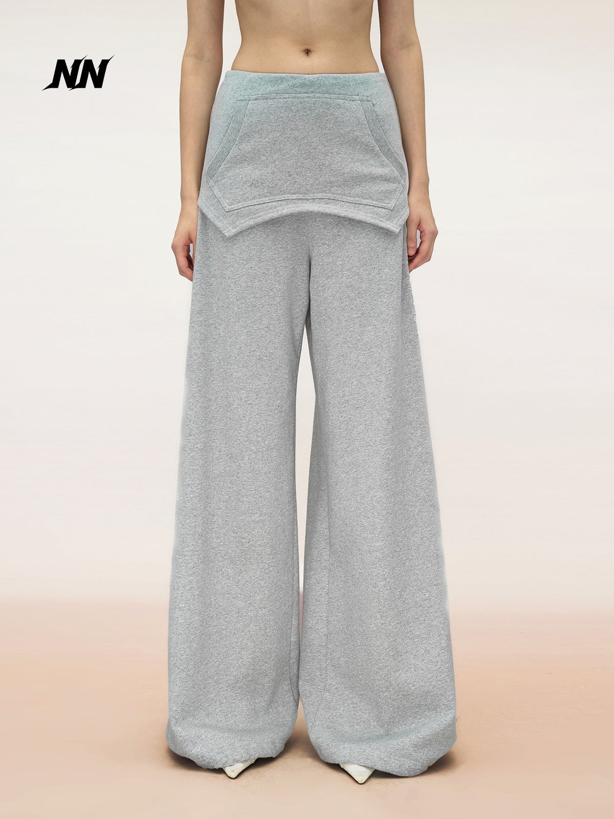 NORTH_NODE_Solid_Color_Spliced_Pocket_Wide_Leg_Cotton_Women&