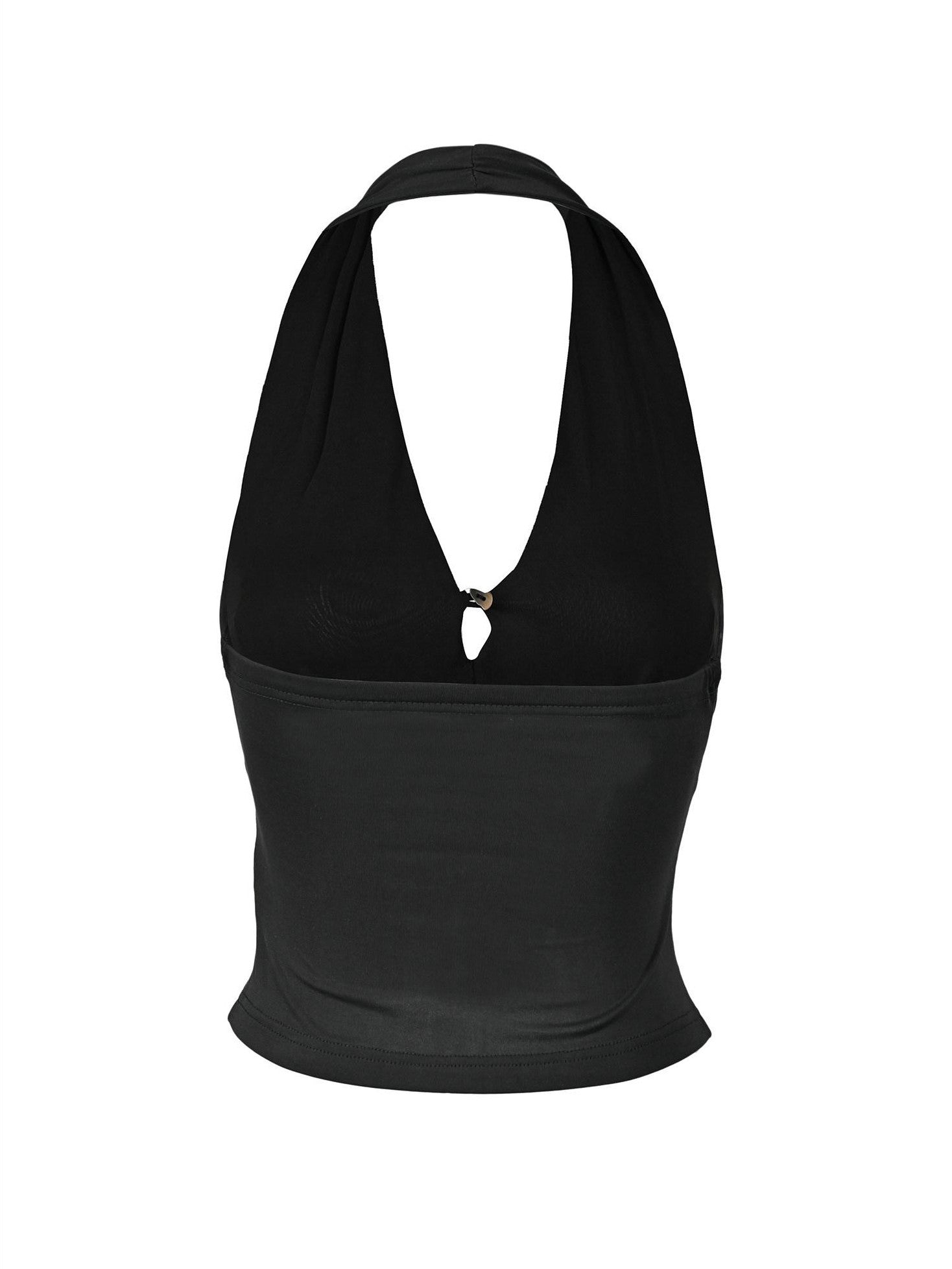 NORTH NODE Solid Cutout V-neck Slim Fit Women&