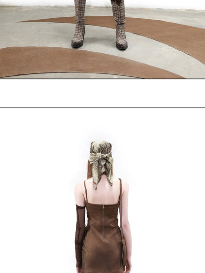 NORTH NODE Spaghetti Strap Patchwork Women&