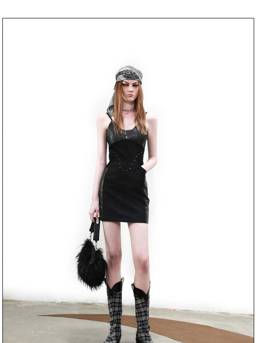 NORTH NODE Spaghetti Strap Patchwork Women&