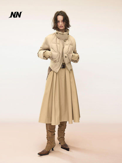 NORTH NODE Spliced Cropped Slim Fit Women&