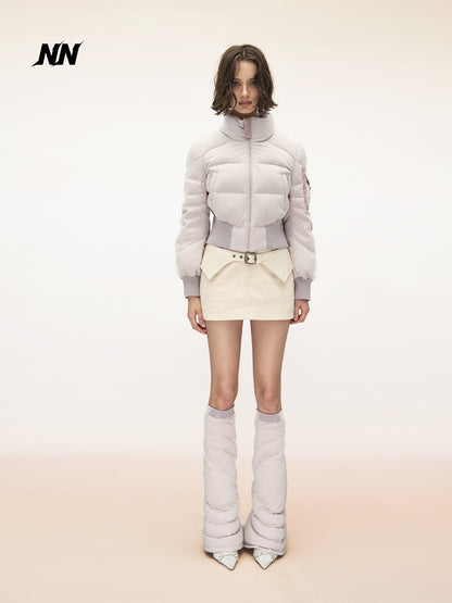 NORTH_NODE_Spliced_Knit_Cropped_Slim_Fit_90_White_Duck_Down_Women&