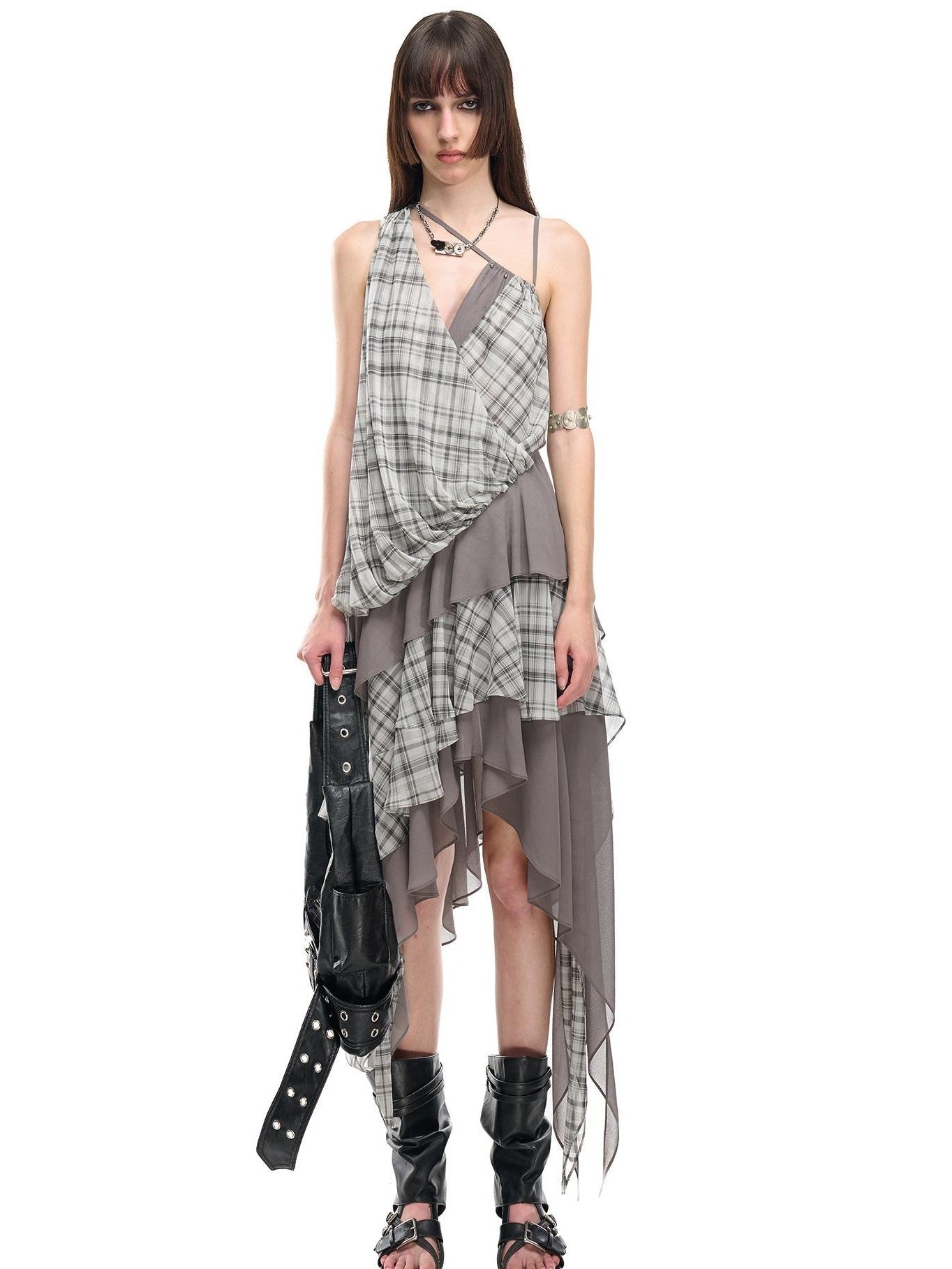 NORTH NODE Spliced Printed Asymmetrical Women&