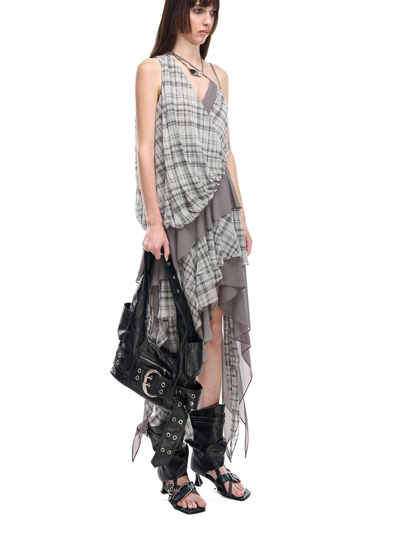 NORTH NODE Spliced Printed Asymmetrical Women&