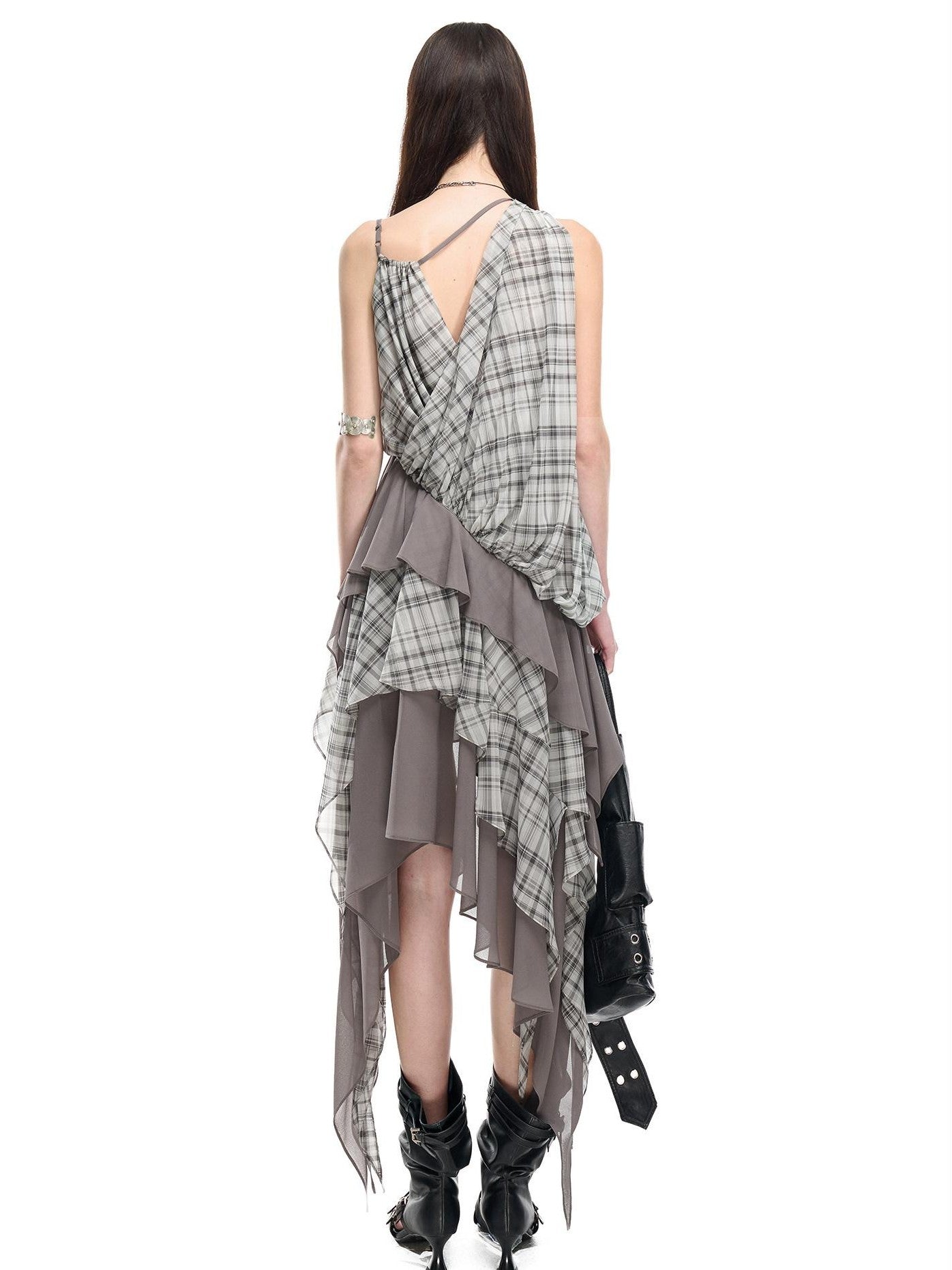 NORTH NODE Spliced Printed Asymmetrical Women&