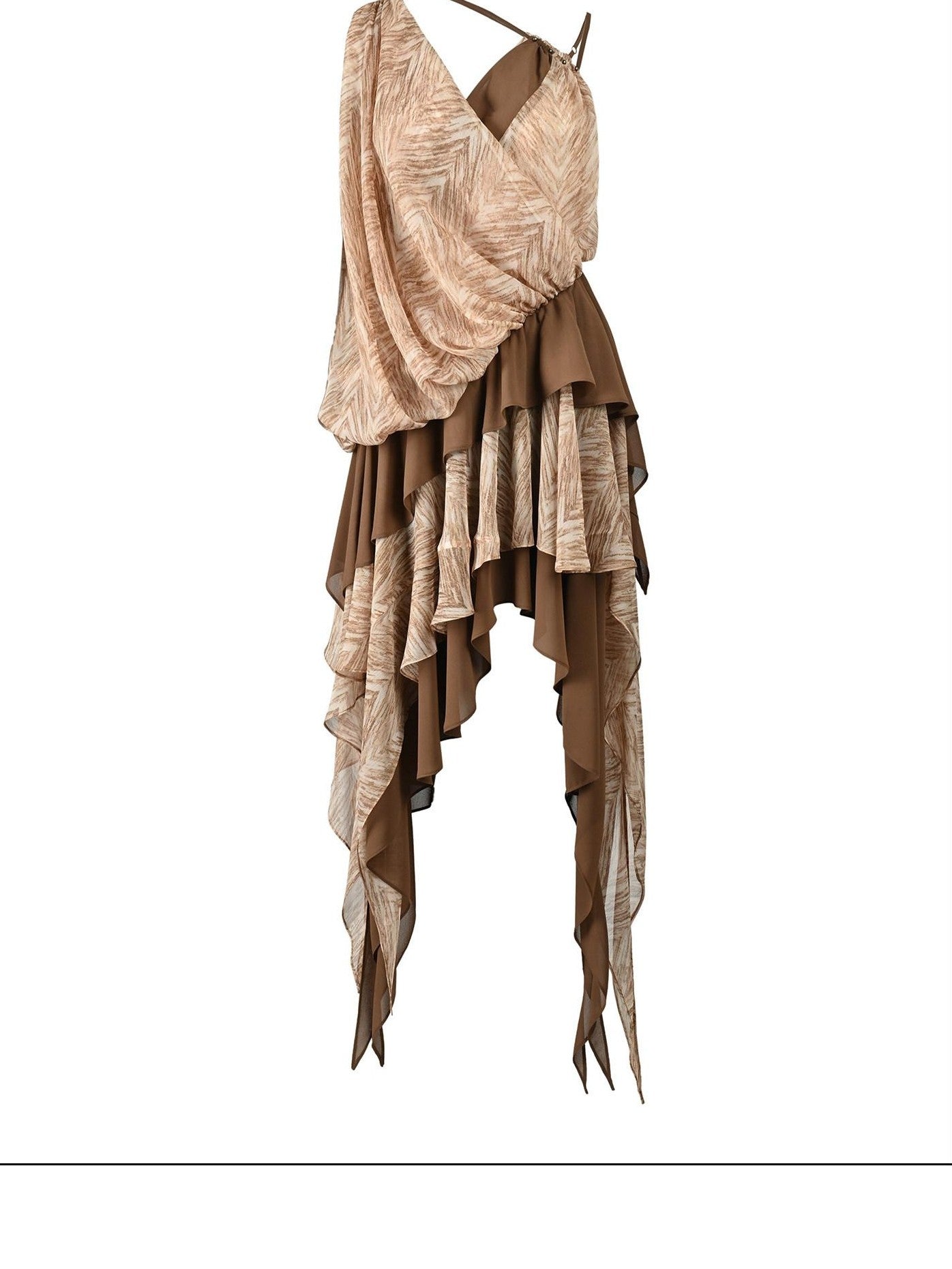 NORTH NODE Spliced Printed Asymmetrical Women&