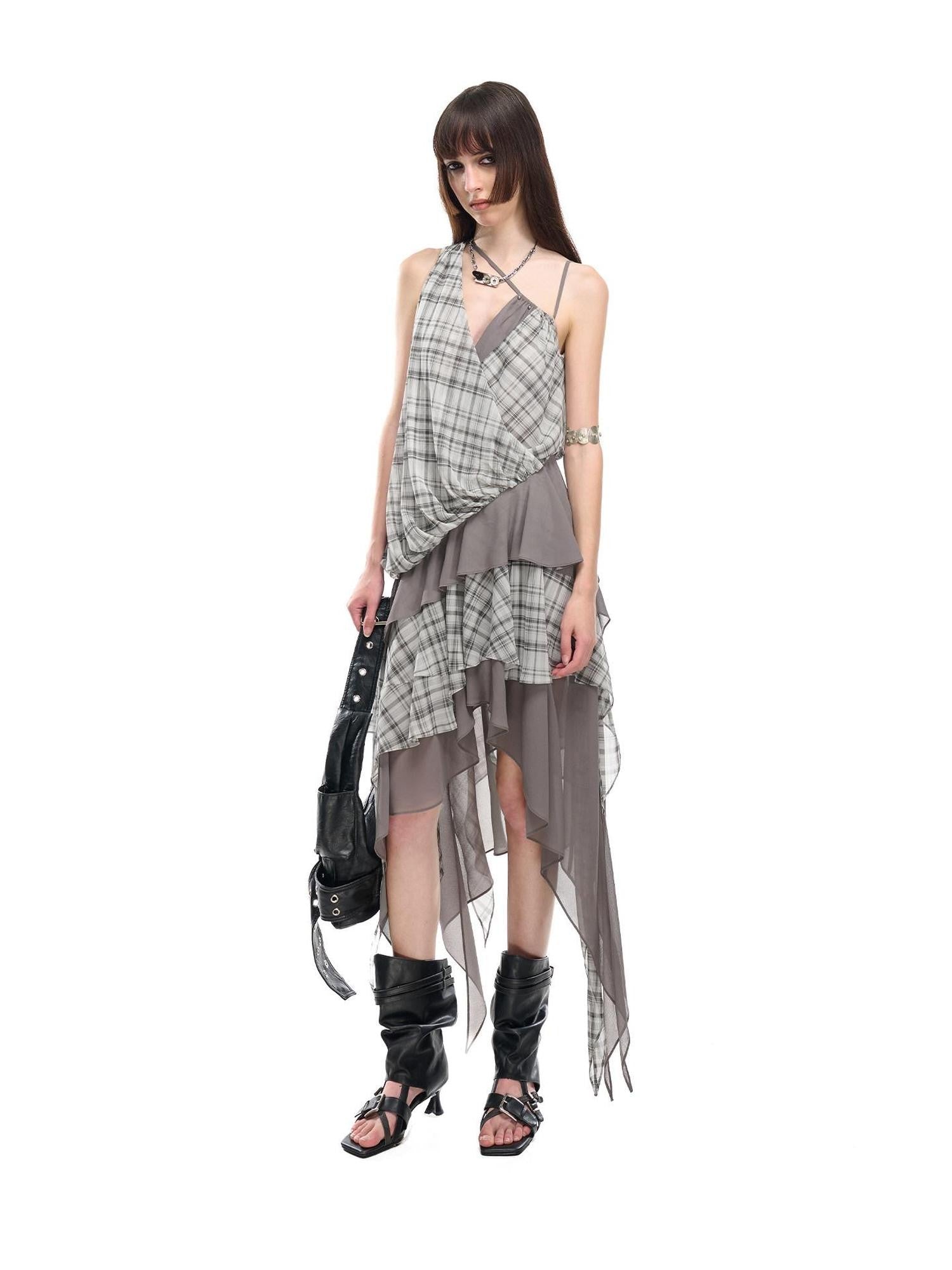 NORTH NODE Spliced Printed Asymmetrical Women&