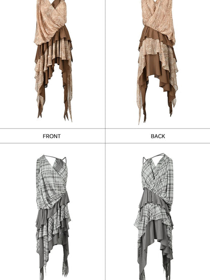 NORTH NODE Spliced Printed Asymmetrical Women&