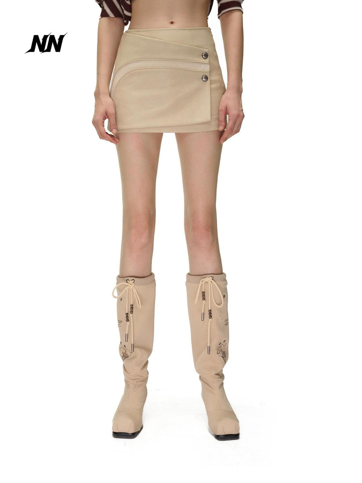 NORTH NODE Spliced Pu A Line Bodycon Women&