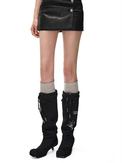 NORTH NODE Spliced Pu A Line Bodycon Women&