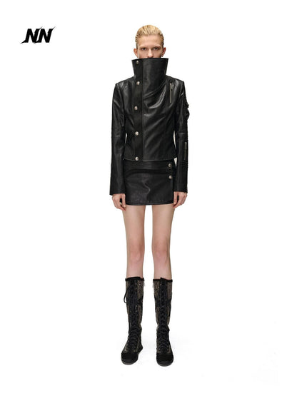 NORTH NODE Spliced Pu A Line Bodycon Women&
