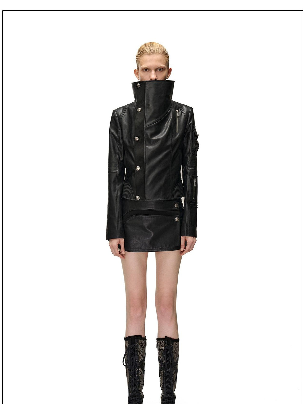 NORTH NODE Spliced Pu A Line Bodycon Women&