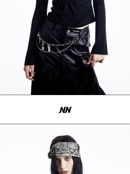 NORTH NODE Spliced V-neck Hand Button Women&